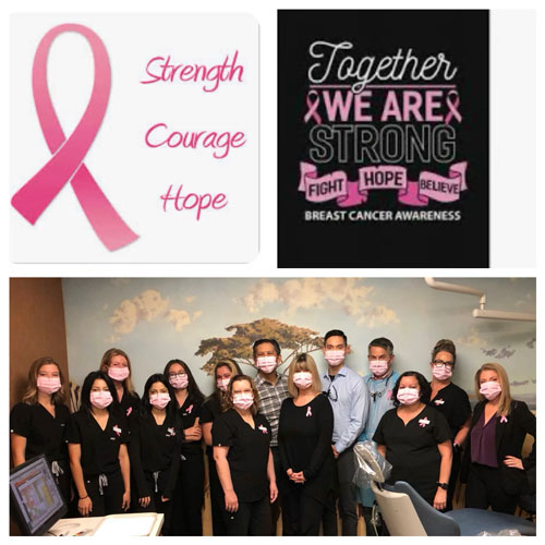 Staff at Petaluma Orthodontics - Breast Cancer Awareness